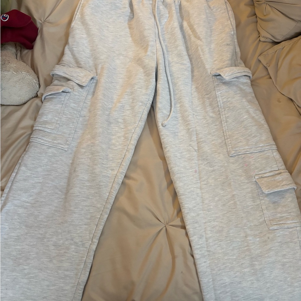 GARAGE Light Gray Cargo Sweatpants